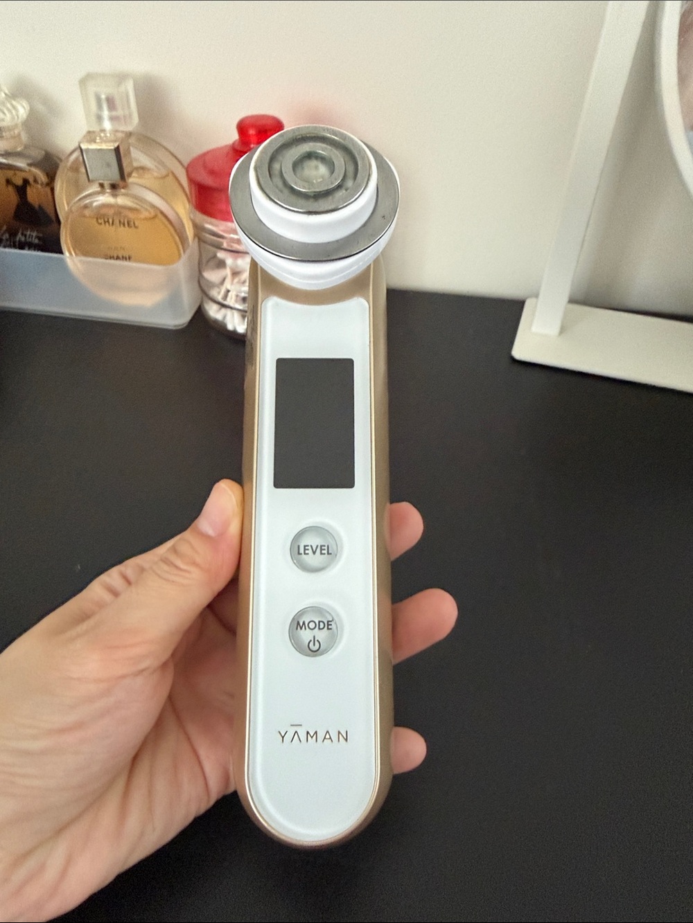 YA-MAN Facial Beauty Device in White & Rose Gold